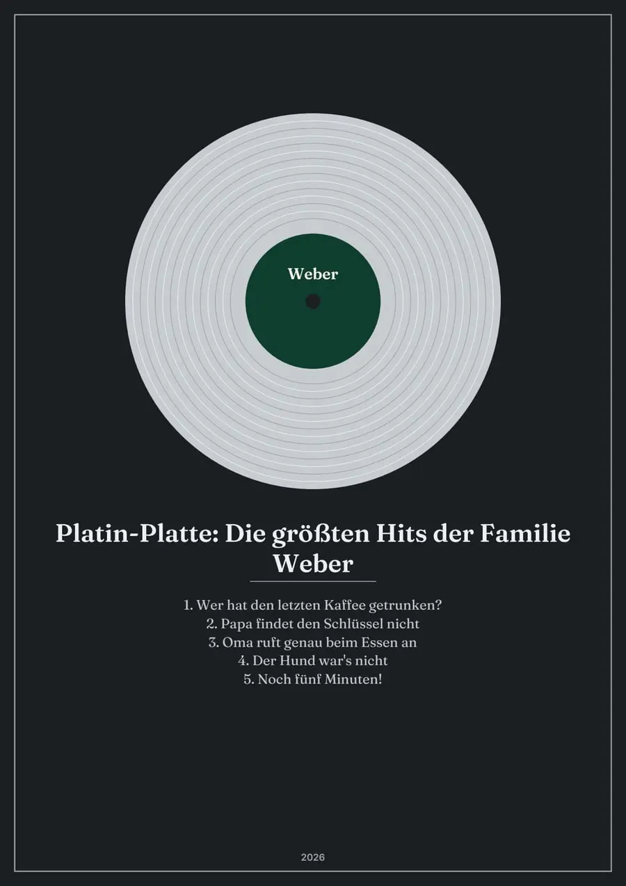 Echte Beispielseite: Auszeichnungsbild: Platin-Platte, Stern des Jahres oder Ehrenurkunde, Seite 1