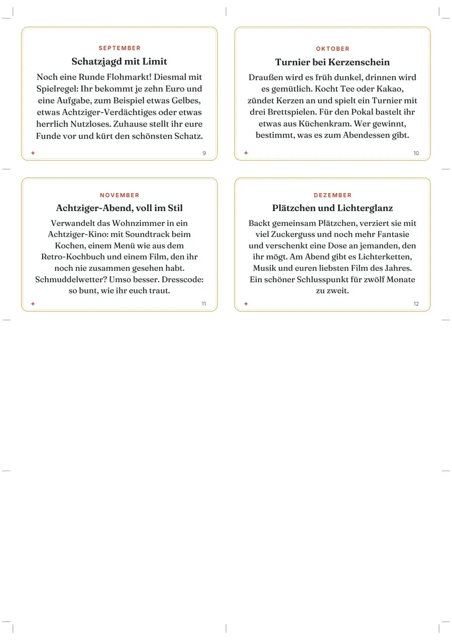 Real sample page: Our Year of Dates 2027, page 2