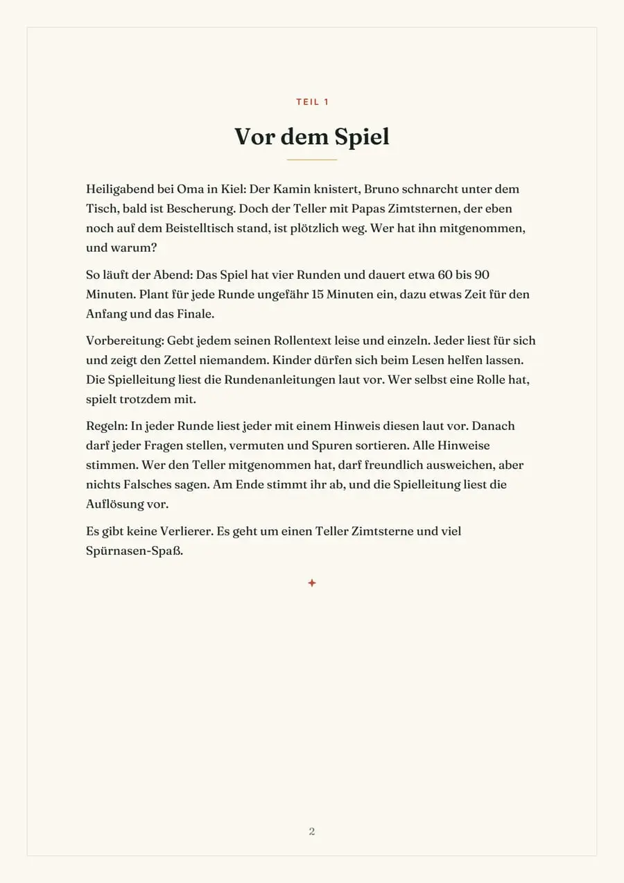 Echte Beispielseite: Familien-Krimi für Heiligabend, Seite 1