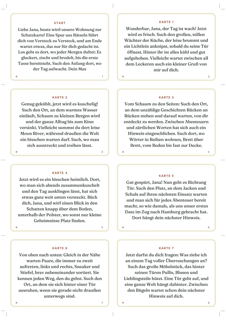 Echte Beispielseite: Valentins-Schatzsuche, Seite 1